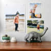 Three sizes of Fine Art Prints are hung with Good Hangups magnets above a dresser in a kids room.